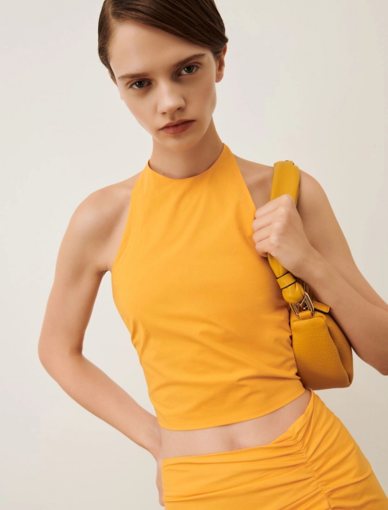 Crop Top Damskie Marella Pomarańczowe | Polska 568371-YAW