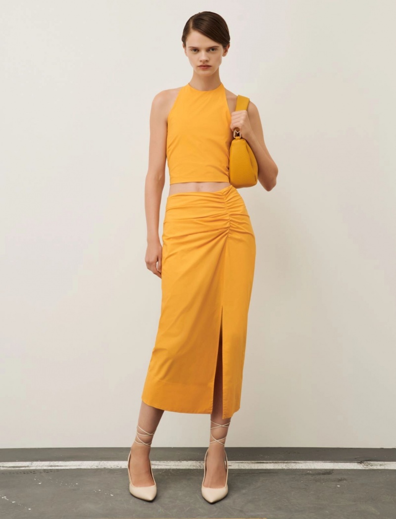 Crop Top Damskie Marella Pomarańczowe | Polska 568371-YAW