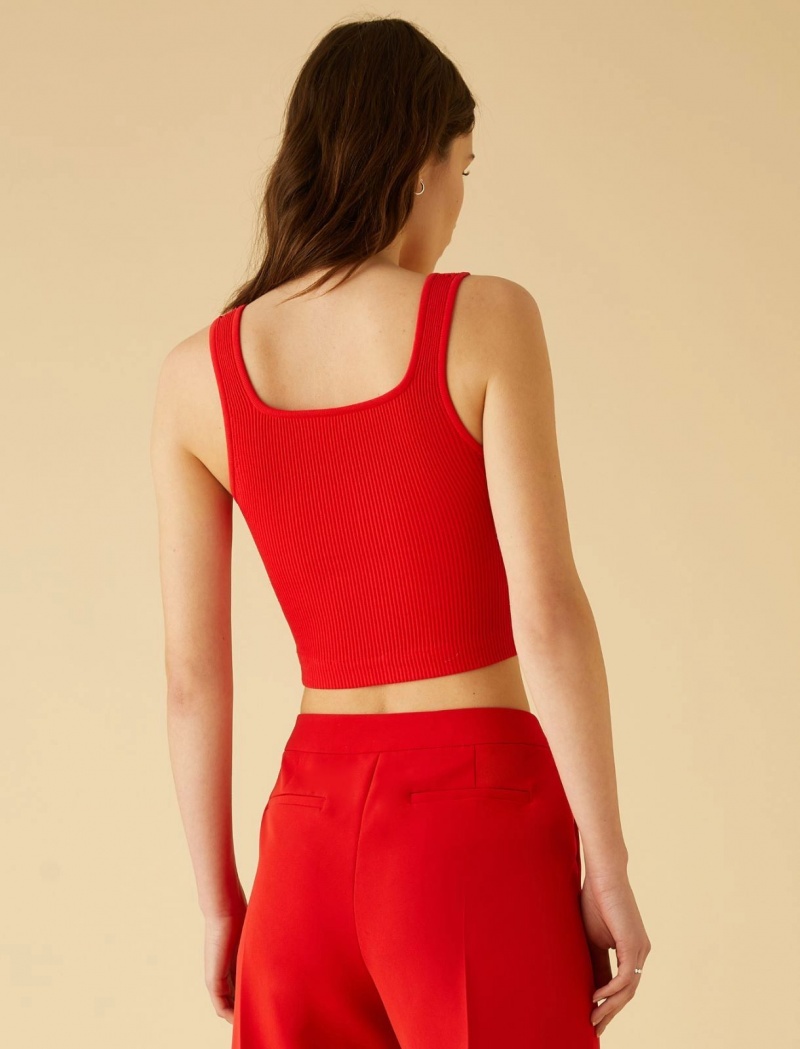 Crop Top Damskie Marella Slim-Fit Czerwone | Polska 512079-GAM