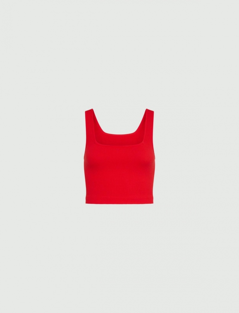 Crop Top Damskie Marella Slim-Fit Czerwone | Polska 512079-GAM