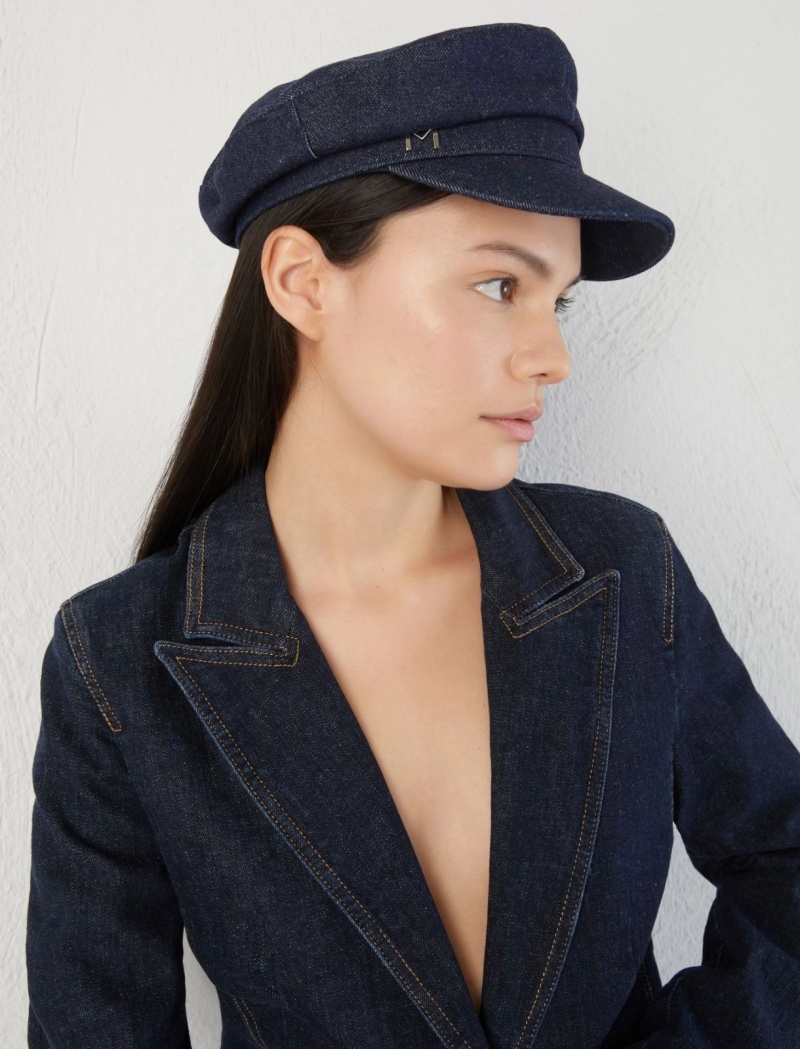 Czapka Damskie Marella Denim Granatowe | Polska 543160-DMN