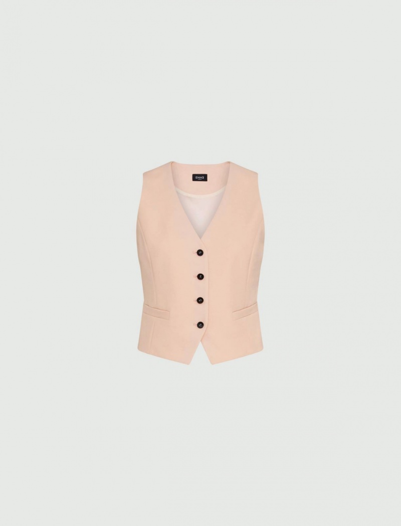 Gilet Damskie Marella Button-Up Różowe | Polska 748632-PXF