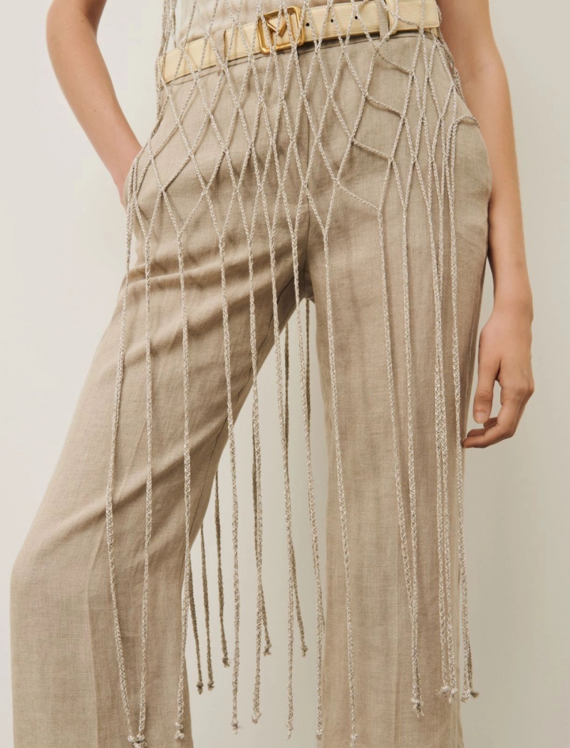 Gilet Damskie Marella Fringed Szare | Polska 291360-HAE