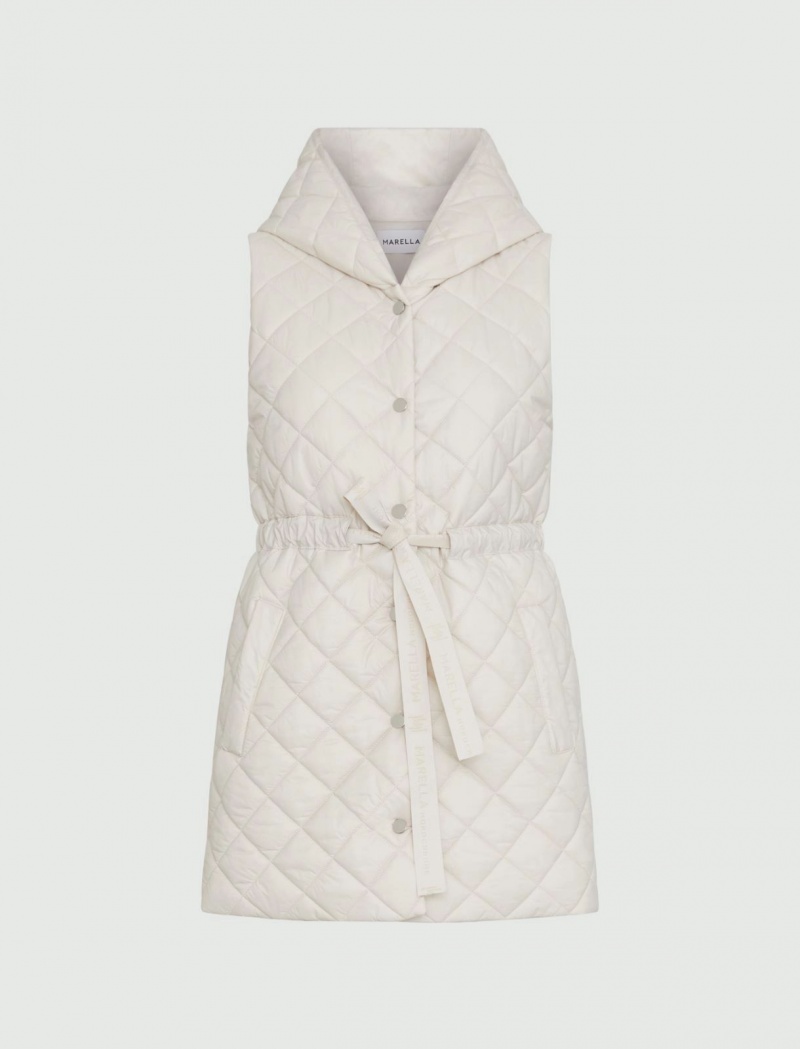 Gilet Damskie Marella Watowany Białe | Polska 086147-HBP