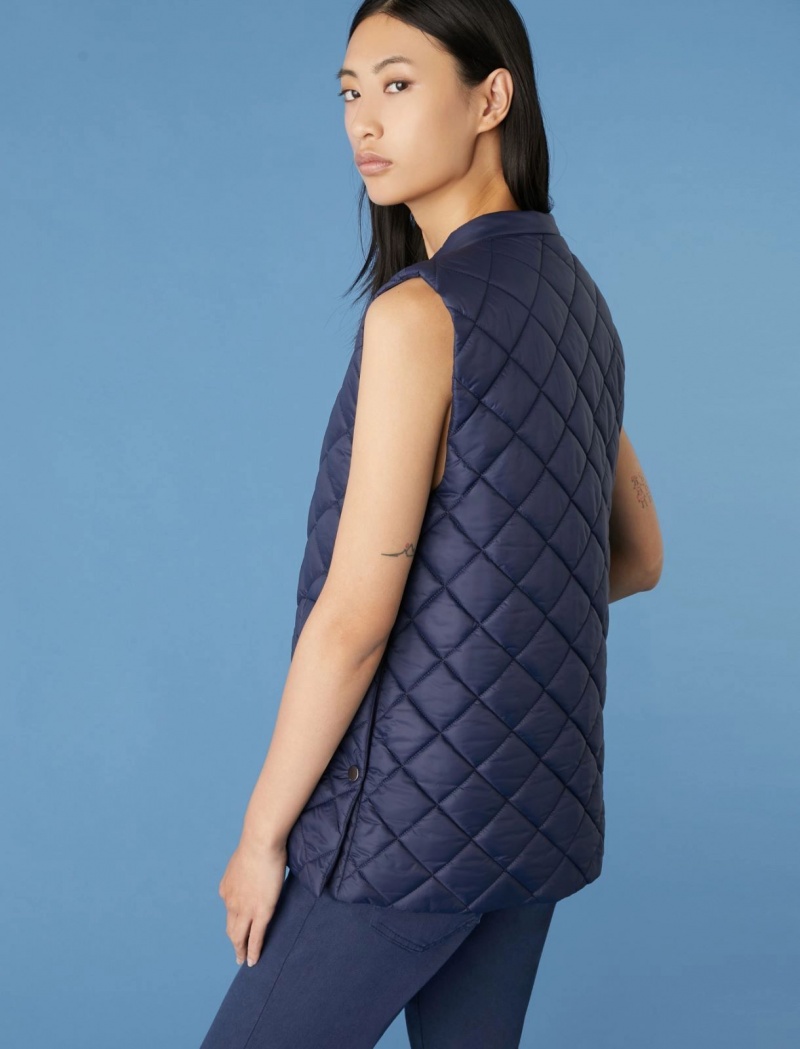 Gilet Damskie Marella Watowany Niebieskie | Polska 217853-NTS