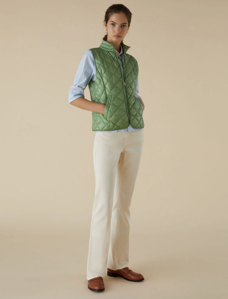 Gilet Damskie Marella Watowany Zielone | Polska 564021-AME