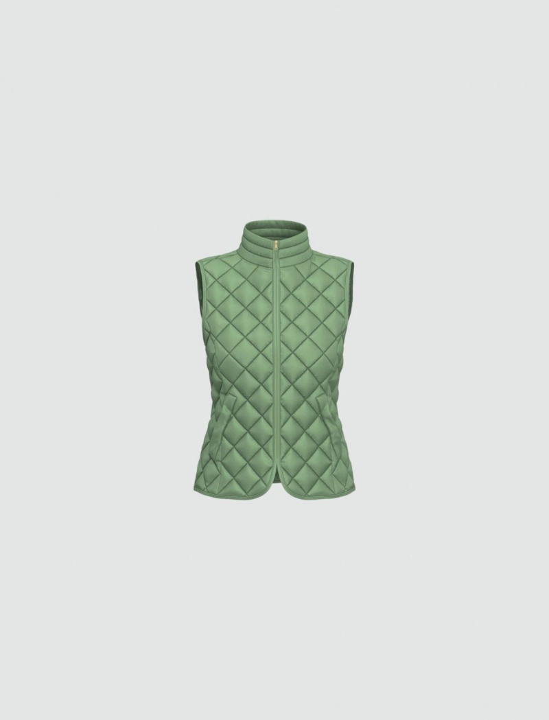 Gilet Damskie Marella Watowany Zielone | Polska 564021-AME