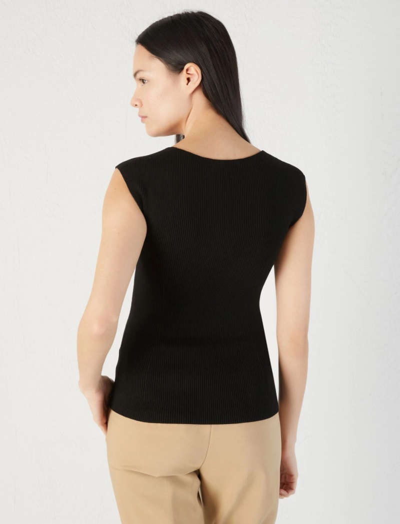Gorset Damskie Marella Knit Czarne | Polska 471935-SFU