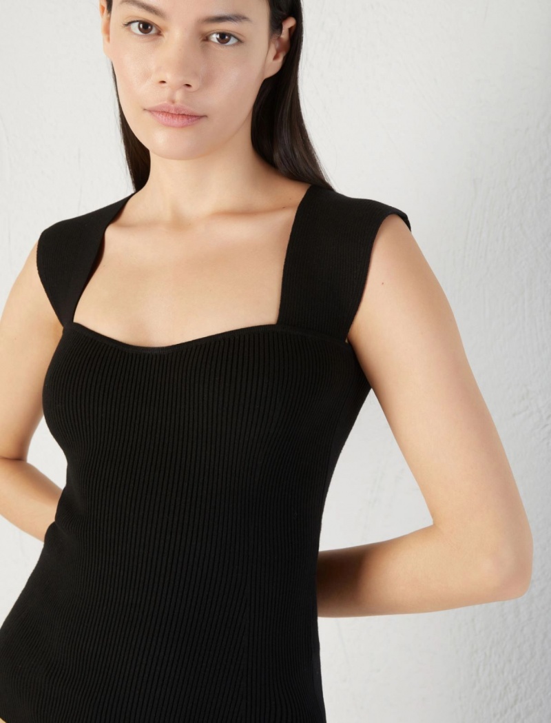 Gorset Damskie Marella Knit Czarne | Polska 471935-SFU