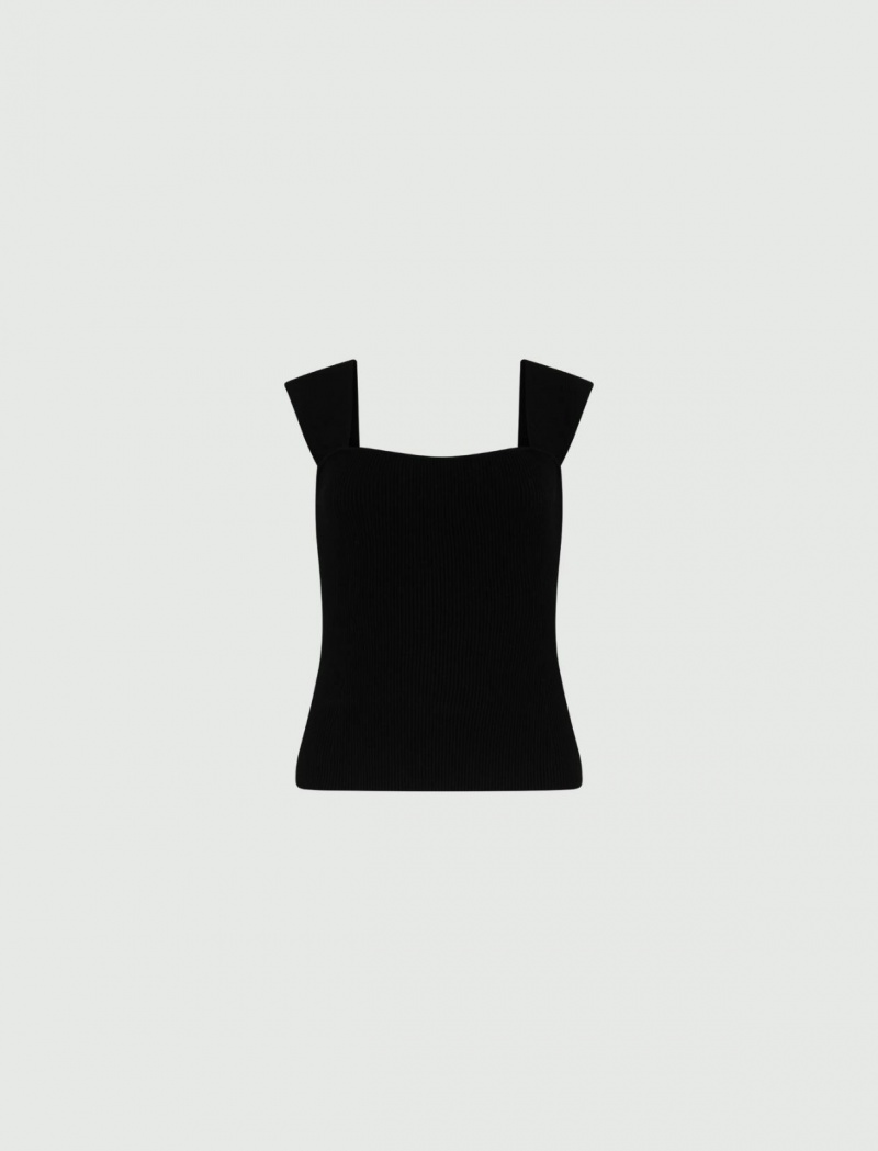 Gorset Damskie Marella Knit Czarne | Polska 471935-SFU