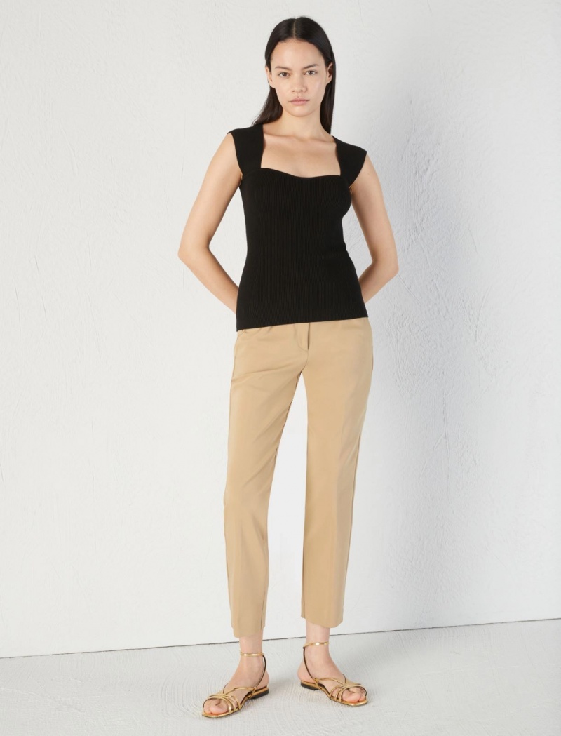 Gorset Damskie Marella Knit Czarne | Polska 471935-SFU