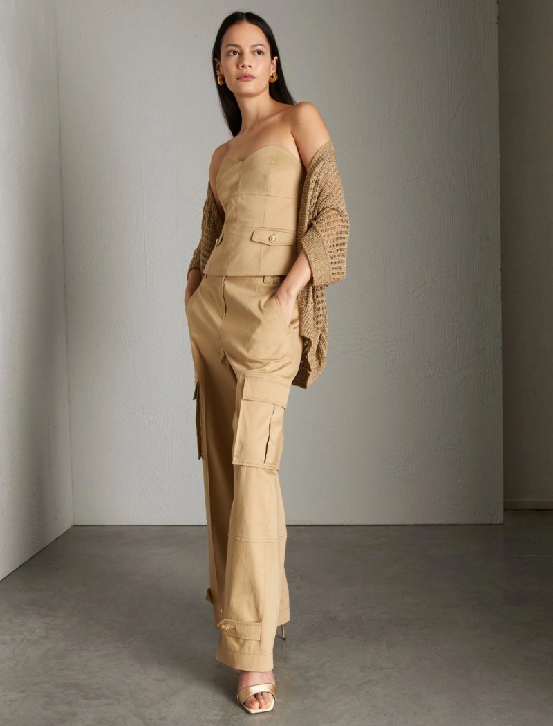 Gorset Damskie Marella Sweetheart-Neck Brązowe | Polska 279856-ZPG