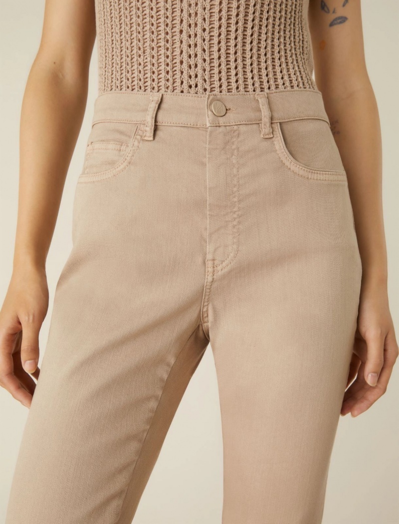Jeansy Damskie Marella Bootcut Beżowe | Polska 506748-MZO