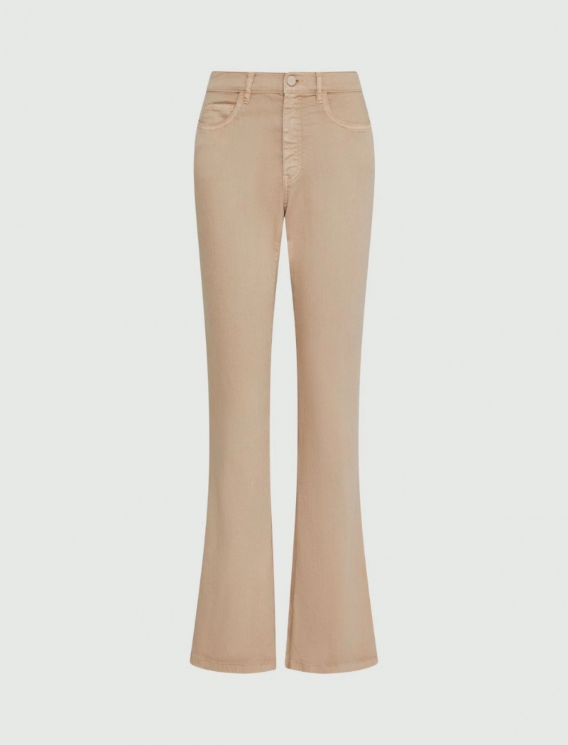 Jeansy Damskie Marella Bootcut Beżowe | Polska 506748-MZO