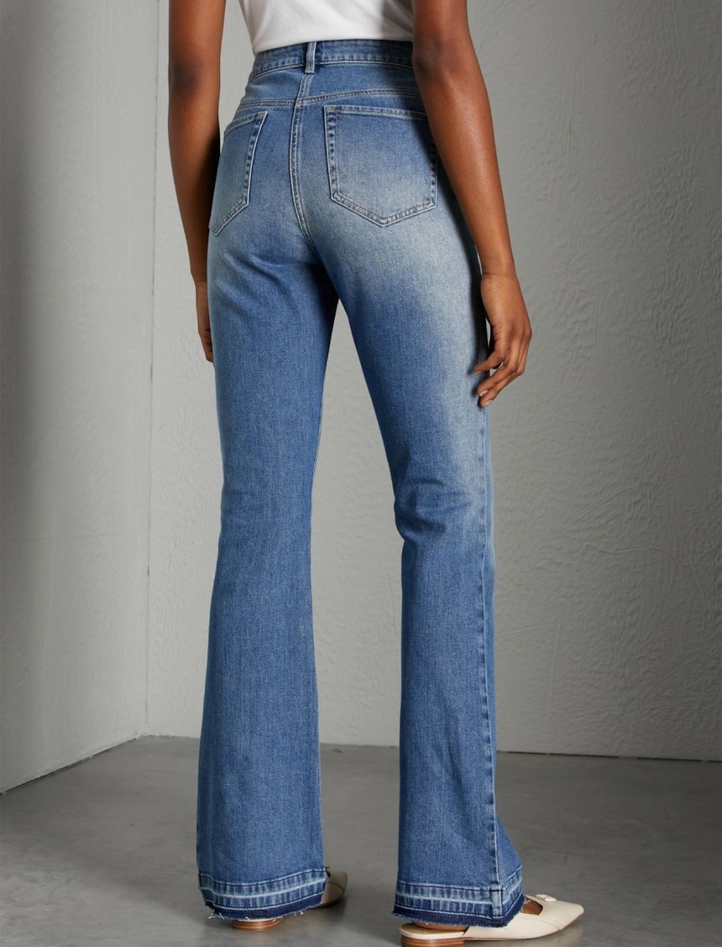 Jeansy Damskie Marella Bootcut Niebieskie | Polska 590186-GCQ