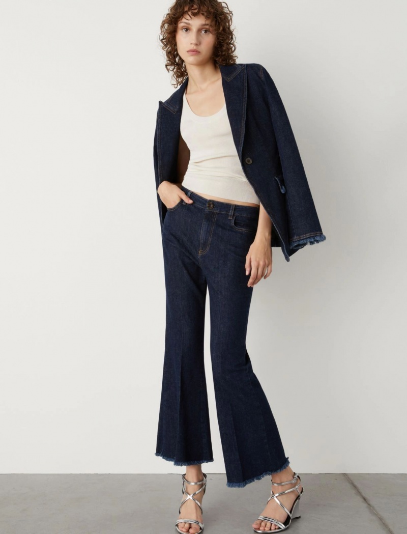 Jeansy Damskie Marella Flared Niebieskie | Polska 074521-LAV