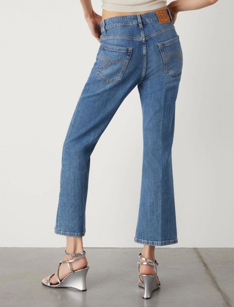 Jeansy Damskie Marella Flared Niebieskie | Polska 901843-EJV