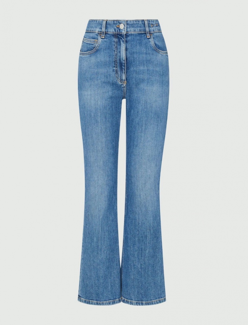 Jeansy Damskie Marella Flared Niebieskie | Polska 901843-EJV