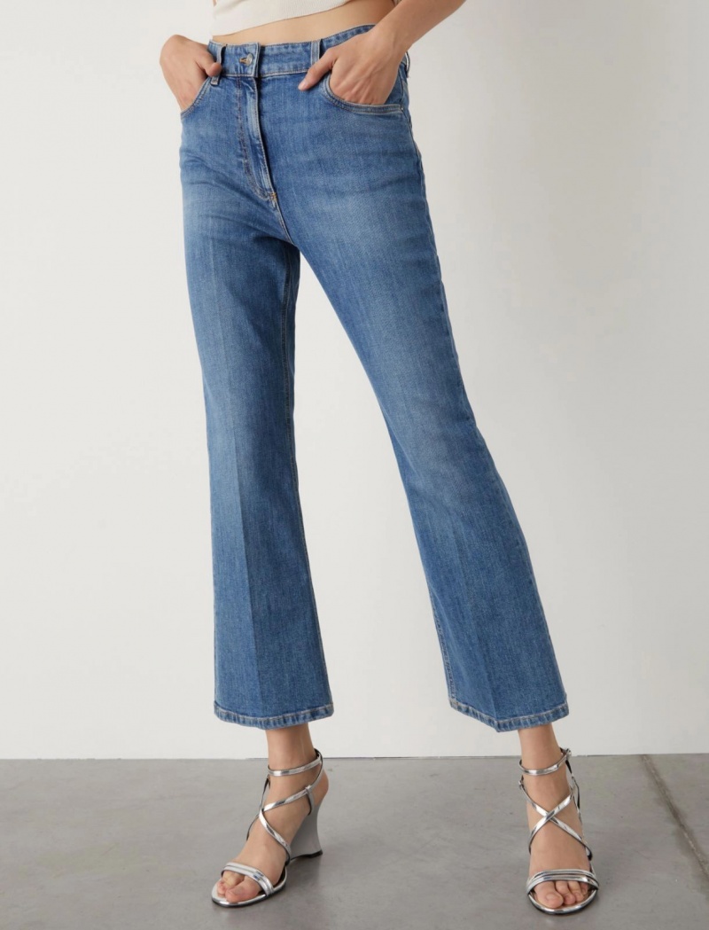 Jeansy Damskie Marella Flared Niebieskie | Polska 901843-EJV