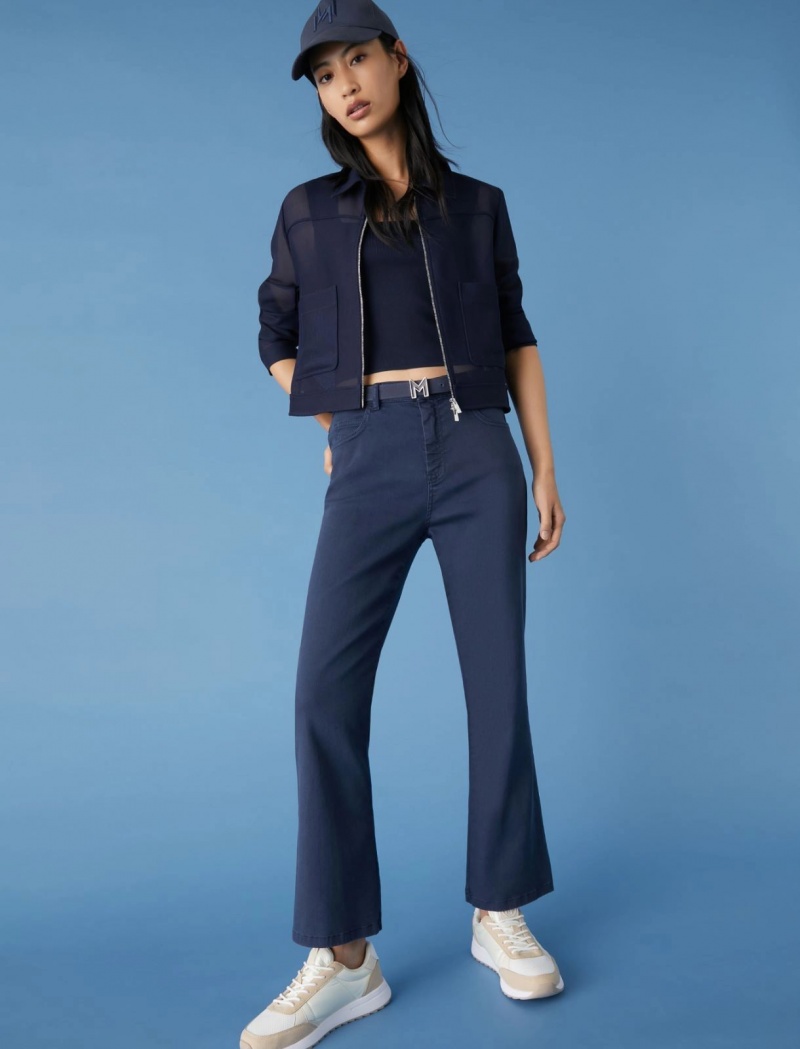 Jeansy Damskie Marella Flared Niebieskie | Polska 615087-ERX
