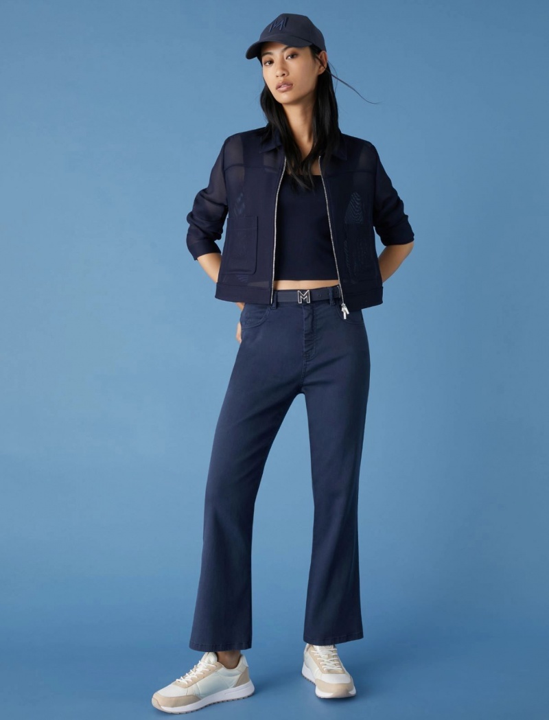 Jeansy Damskie Marella Flared Niebieskie | Polska 615087-ERX