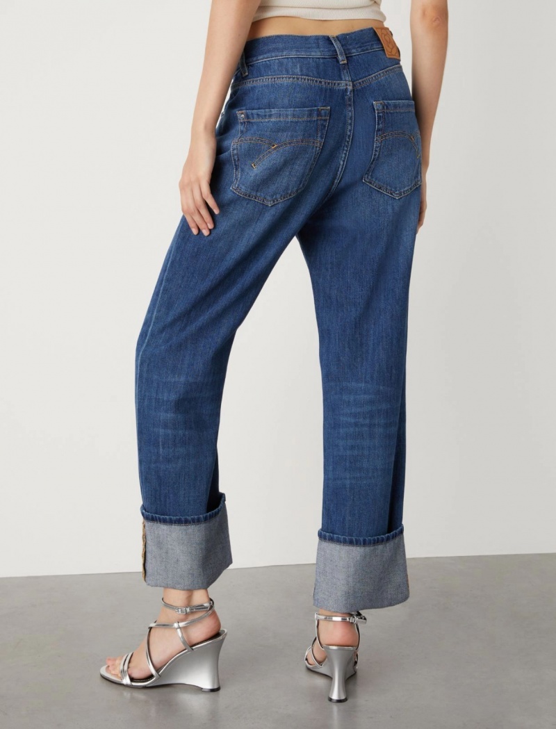 Jeansy Damskie Marella Mom-Fit Niebieskie | Polska 371295-YOV
