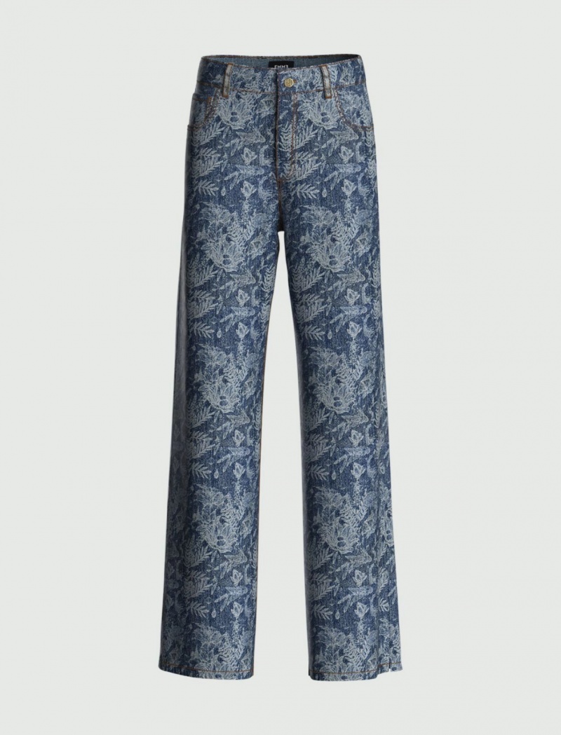 Jeansy Damskie Marella Patterned Niebieskie | Polska 097354-KAS