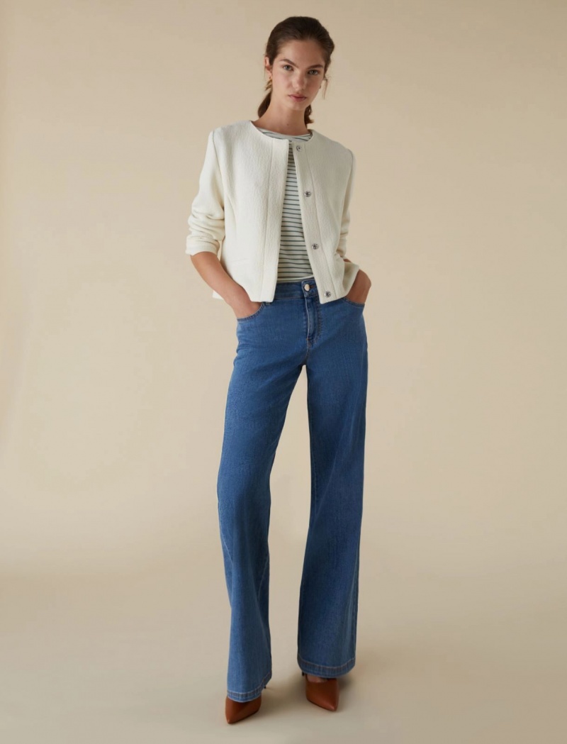 Jeansy Damskie Marella Prosty-Leg Niebieskie | Polska 829047-OZM