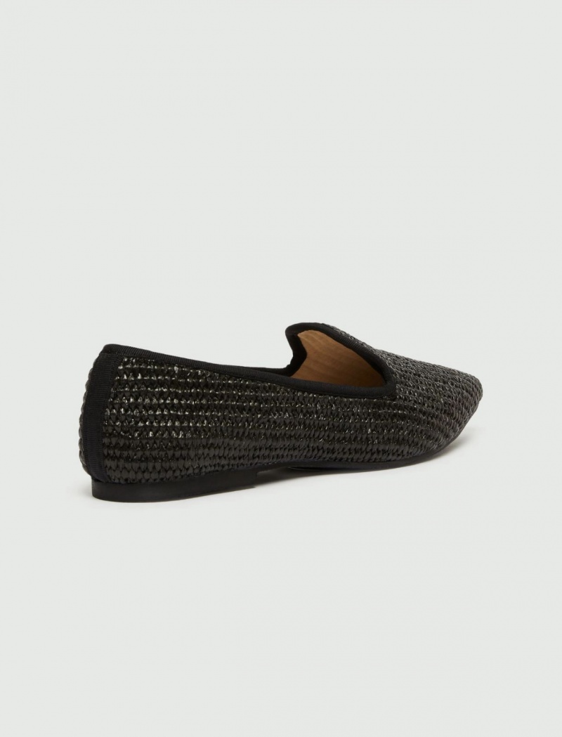 Kapcie Damskie Marella Raffia Czarne | Polska 146859-YMN