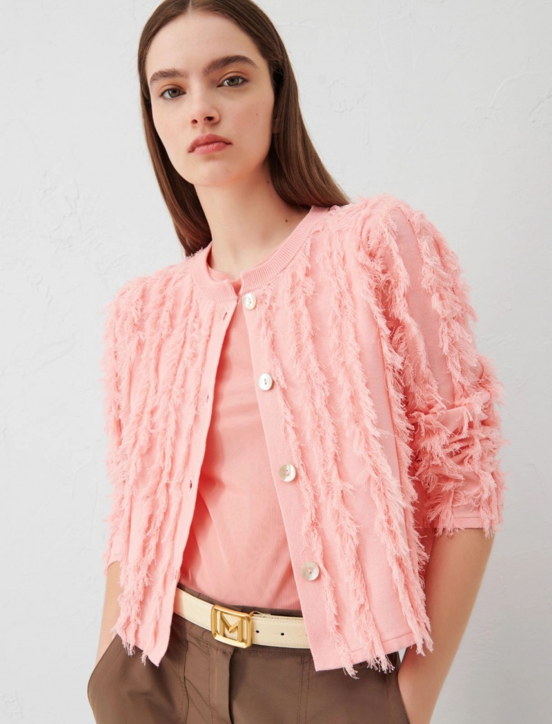 Kardigan Damskie Marella Fringed Koralowe | Polska 359128-BDO
