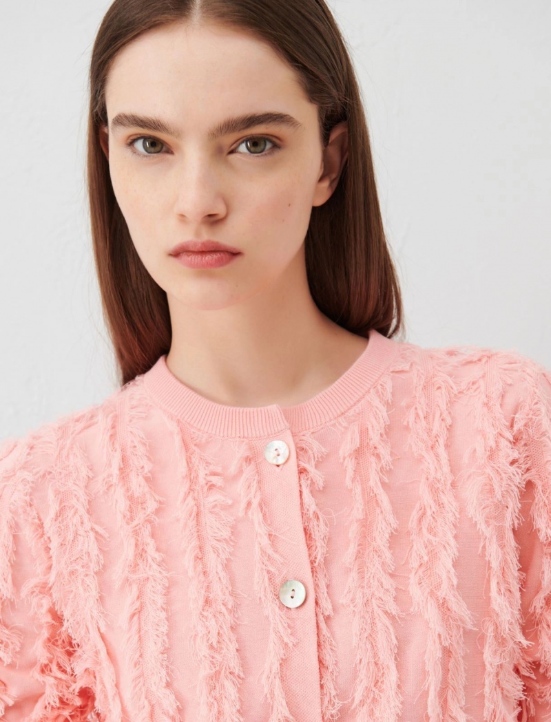 Kardigan Damskie Marella Fringed Koralowe | Polska 359128-BDO