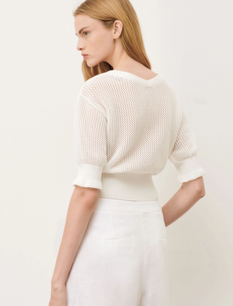 Kardigan Damskie Marella Open-Knit Beżowe | Polska 512780-LGE