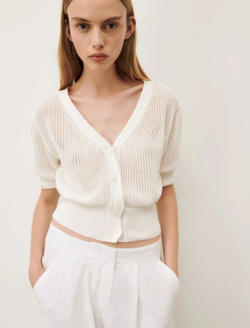 Kardigan Damskie Marella Open-Knit Beżowe | Polska 512780-LGE