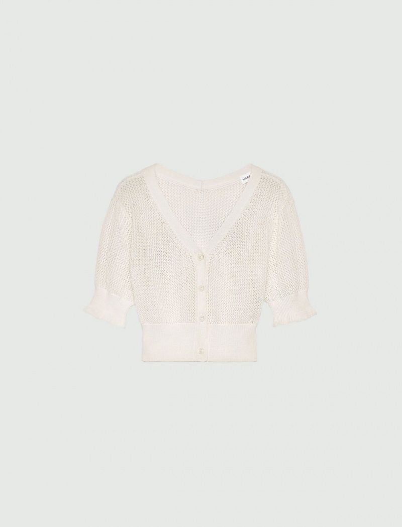 Kardigan Damskie Marella Open-Knit Beżowe | Polska 512780-LGE