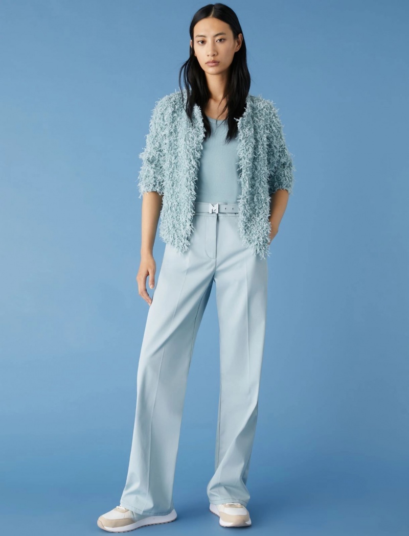 Kardigan Damskie Marella Relaxed-Fit Niebieskie Niebieskie | Polska 835146-QMT