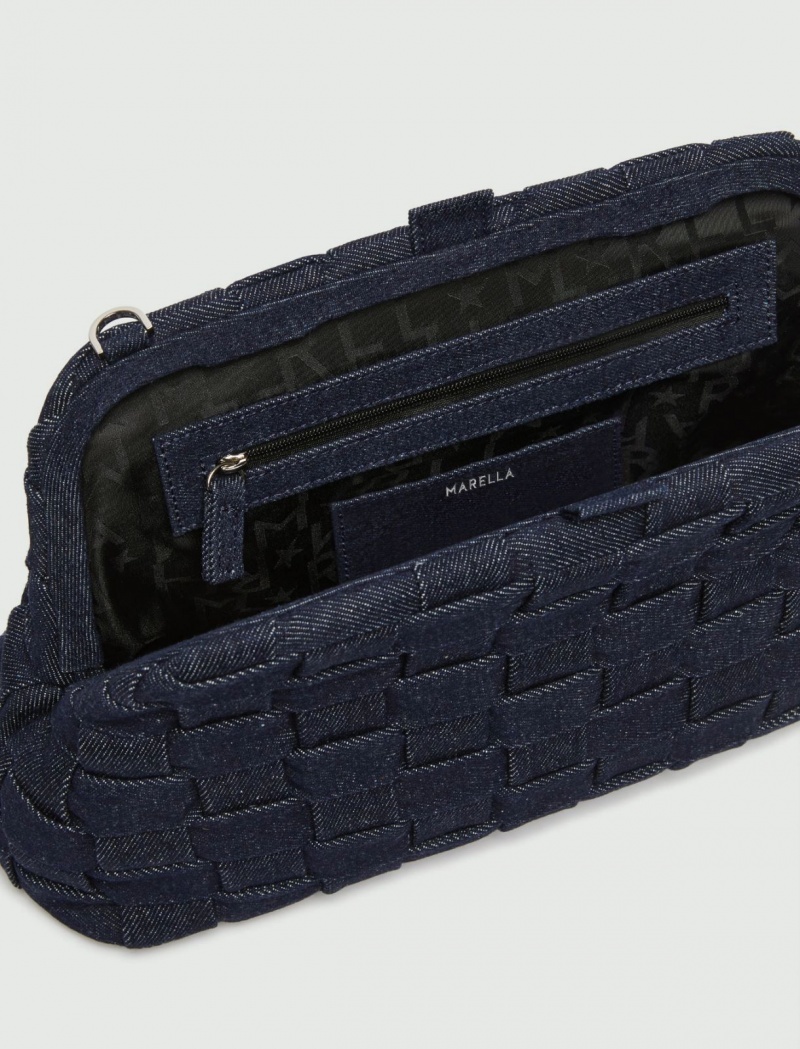 Kopertówki Damskie Marella Denim Granatowe | Polska 863142-HBA