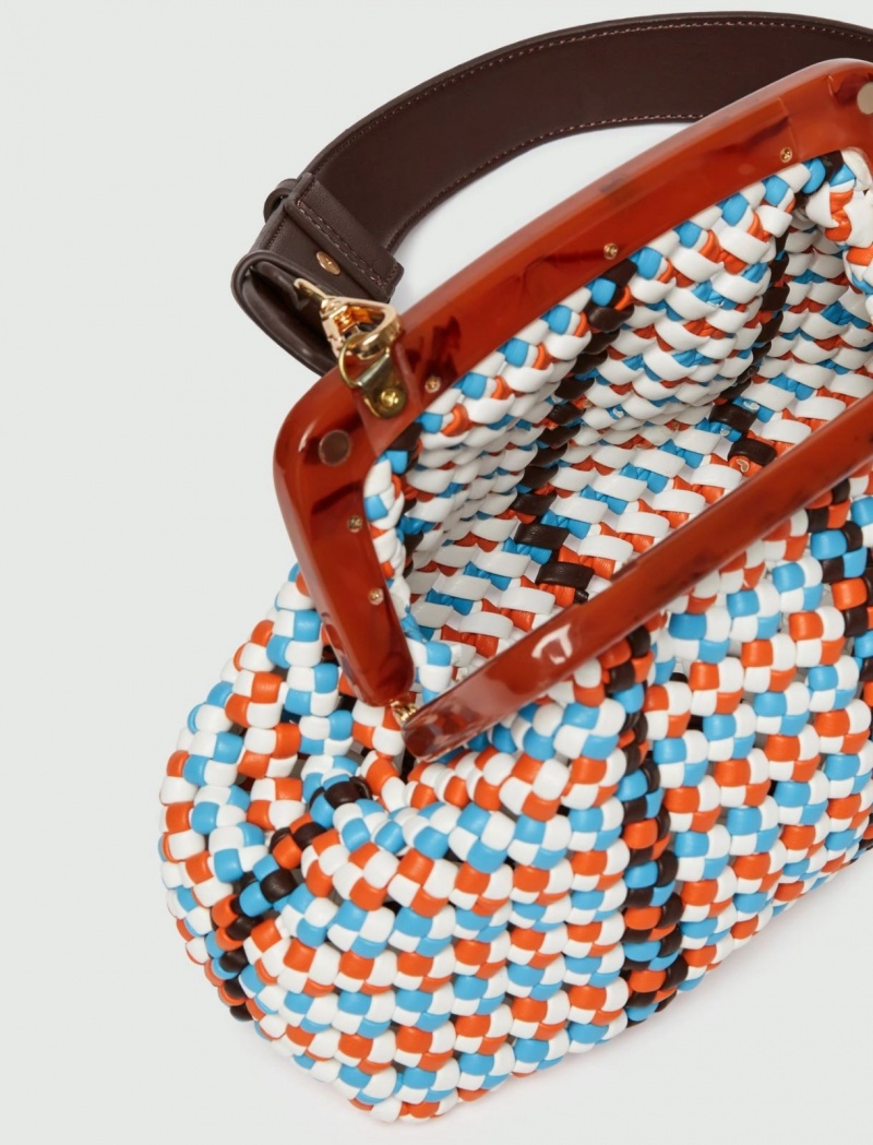 Kopertówki Damskie Marella Woven Brązowe | Polska 140692-CDW