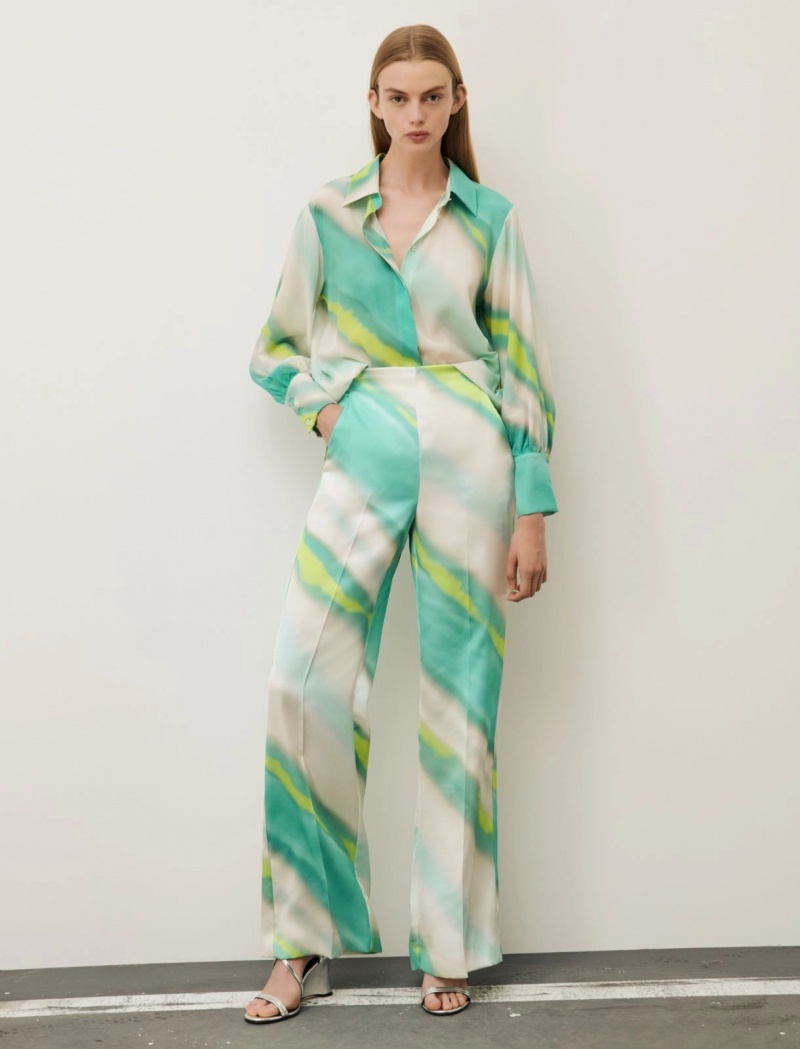 Koszule Damskie Marella Longline Turkusowe | Polska 940832-VTO