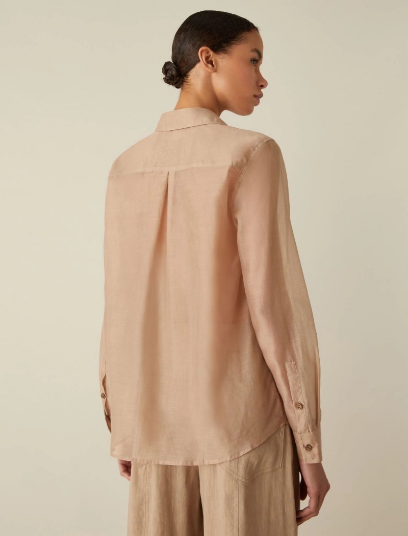 Koszule Damskie Marella Muslin Beżowe | Polska 932501-IUS