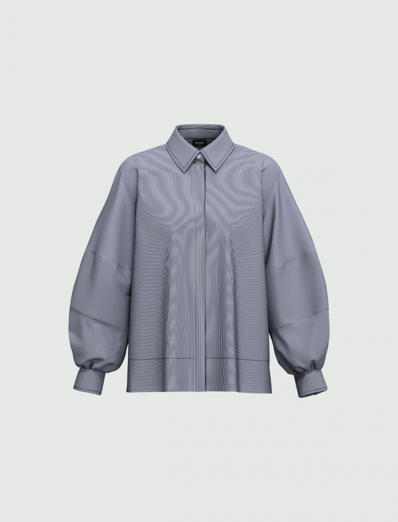 Koszule Damskie Marella Muslin Granatowe | Polska 679812-MPT