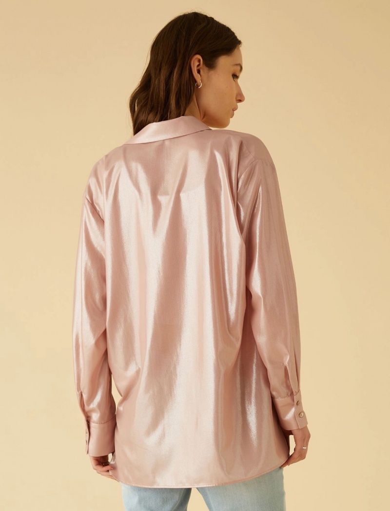 Koszule Damskie Marella Oversized Różowe | Polska 927845-UJO