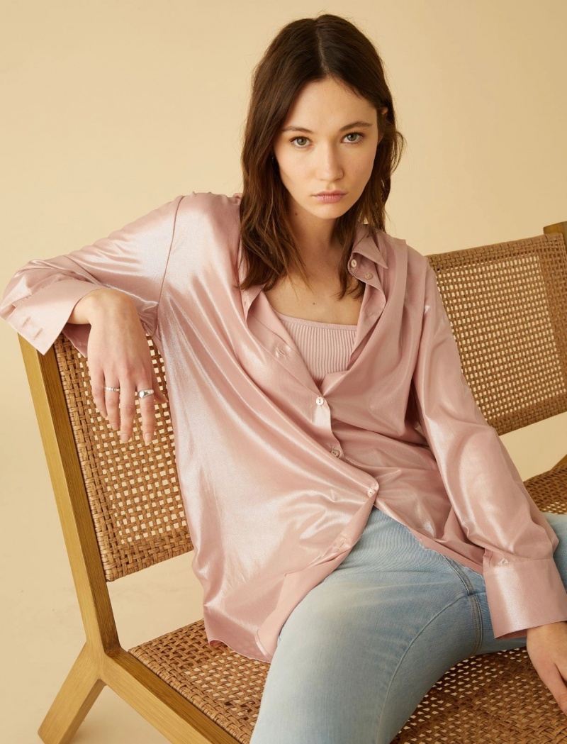Koszule Damskie Marella Oversized Różowe | Polska 927845-UJO