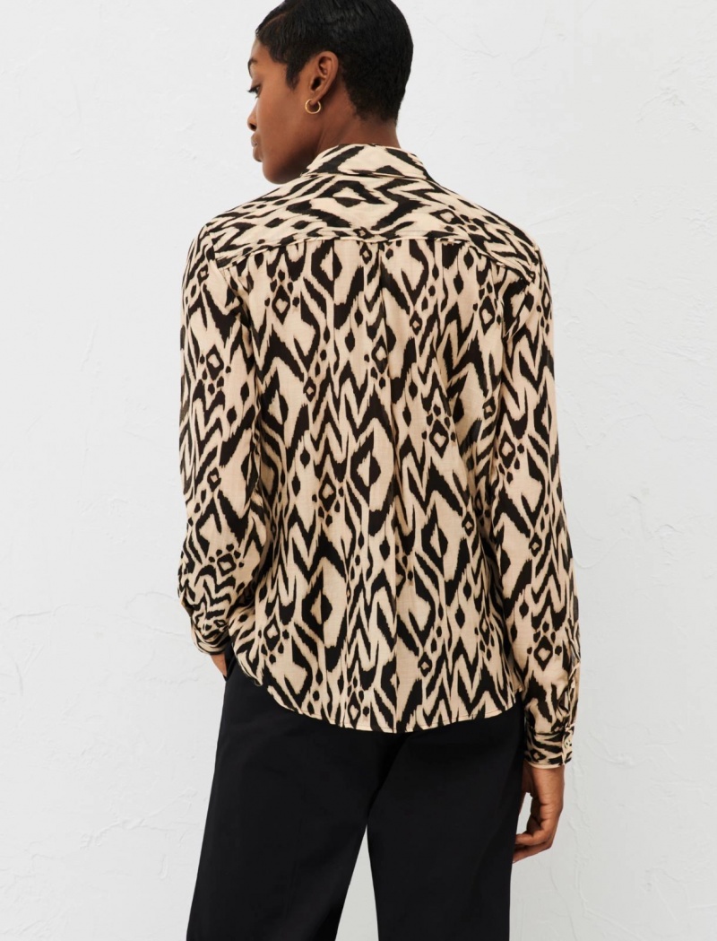 Koszule Damskie Marella Patterned Czarne | Polska 849756-FDB