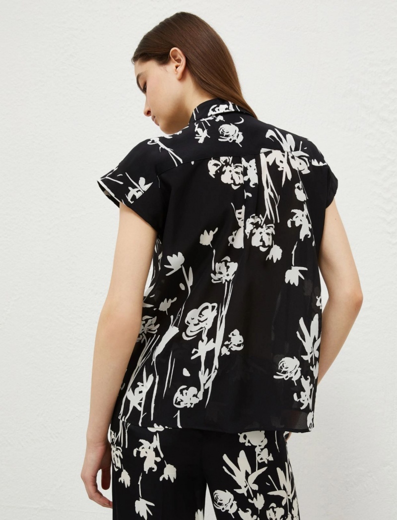 Koszule Damskie Marella Patterned Czarne | Polska 901768-GDB