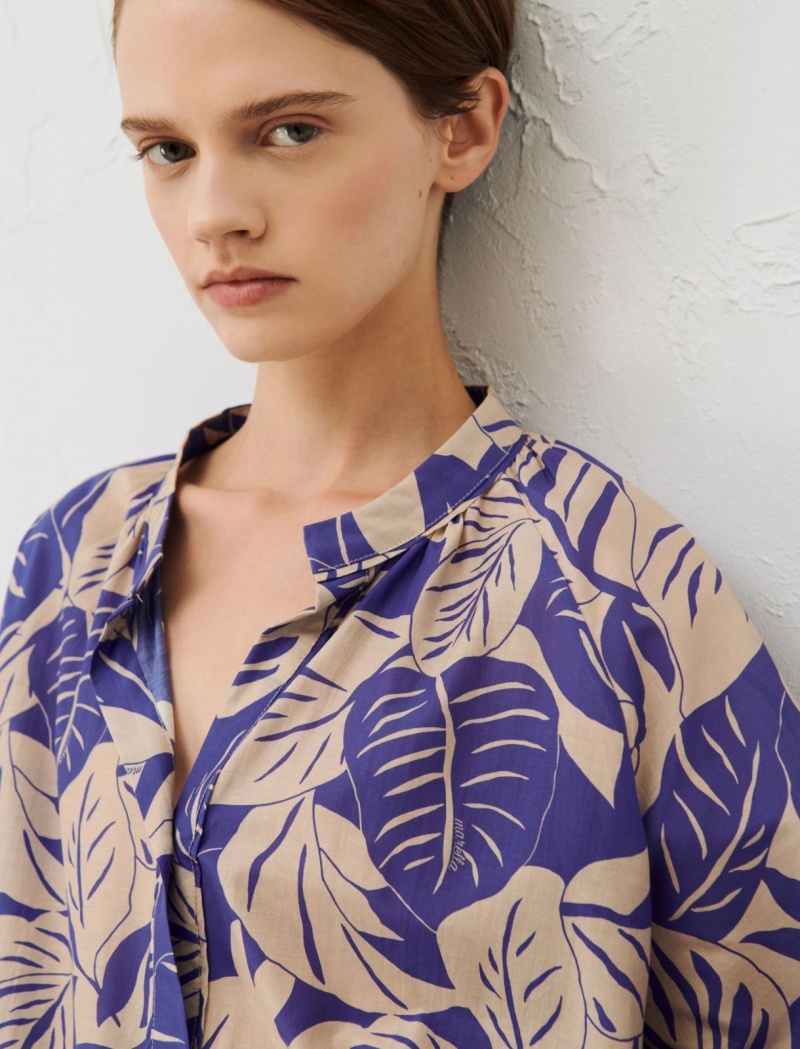 Koszule Damskie Marella Patterned Fioletowe | Polska 154706-RUD