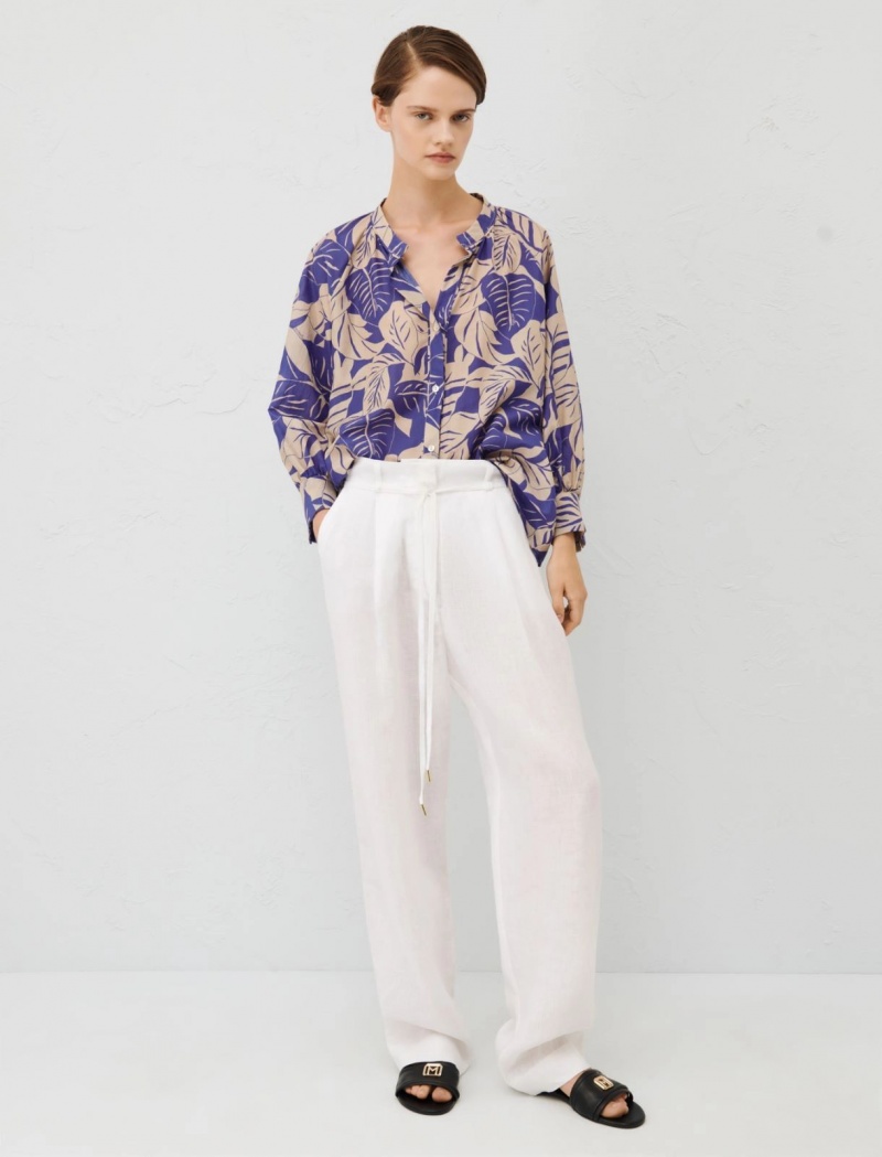 Koszule Damskie Marella Patterned Fioletowe | Polska 154706-RUD