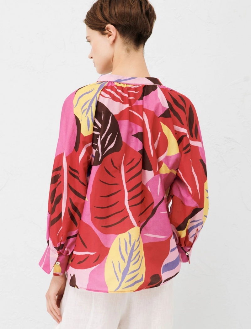 Koszule Damskie Marella Patterned Fuksja | Polska 210456-PZQ
