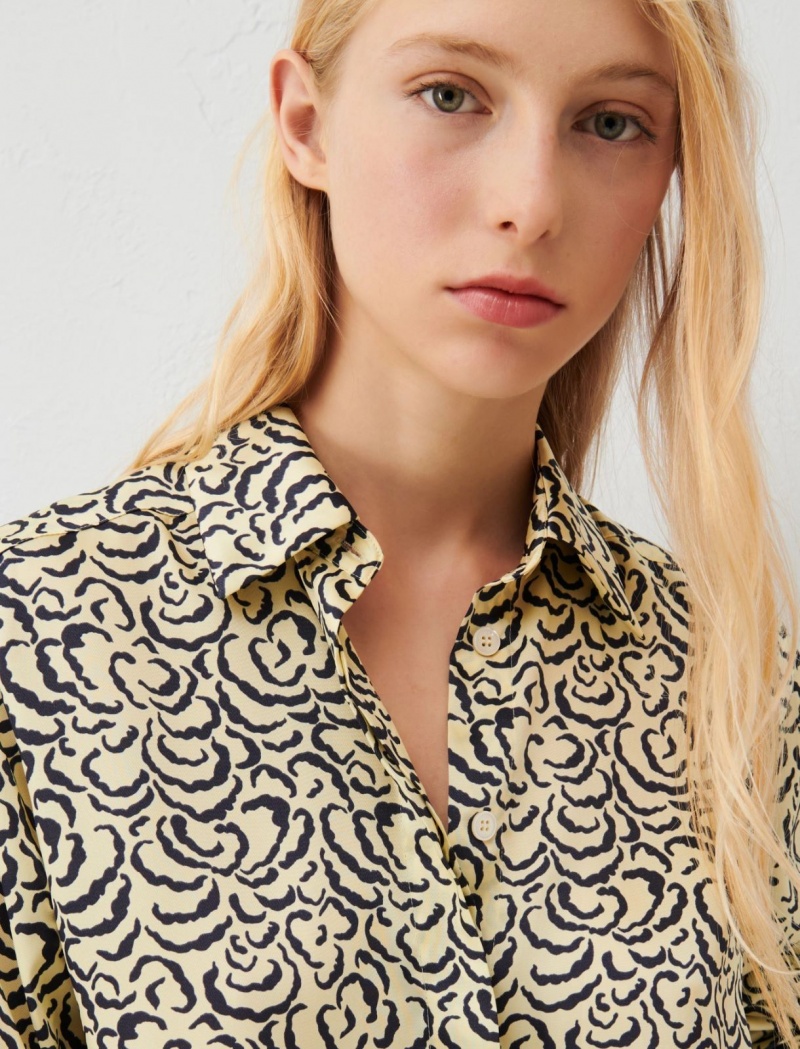 Koszule Damskie Marella Patterned Głęboka Żółte | Polska 086193-VRZ