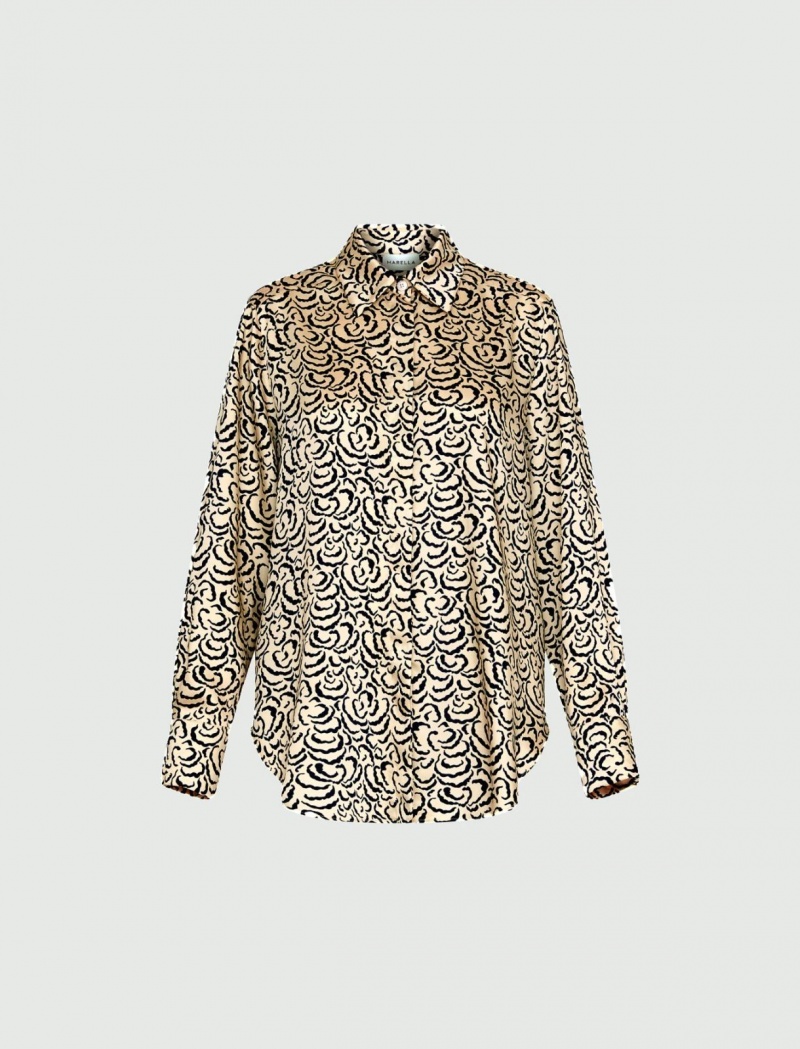 Koszule Damskie Marella Patterned Głęboka Żółte | Polska 086193-VRZ
