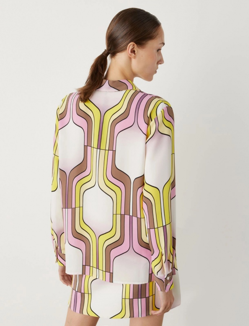 Koszule Damskie Marella Patterned Różowe | Polska 452897-JBE